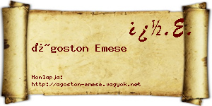 Ágoston Emese névjegykártya