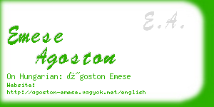 emese agoston business card